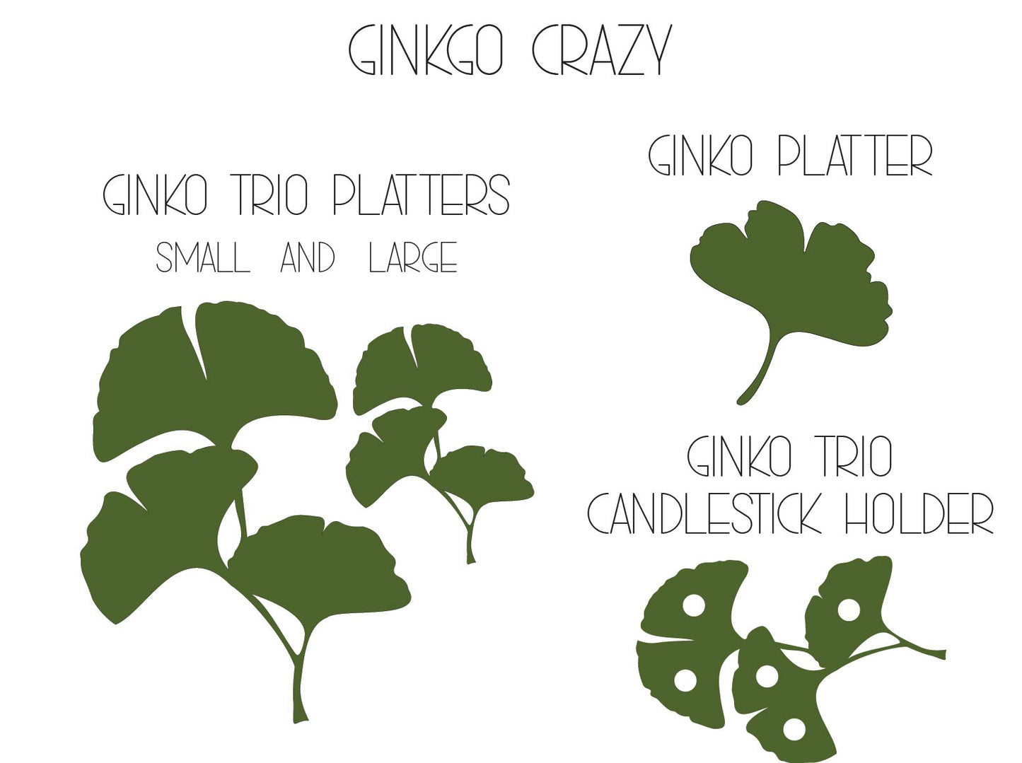 GINKGO TRIO PLATTER • LARGE